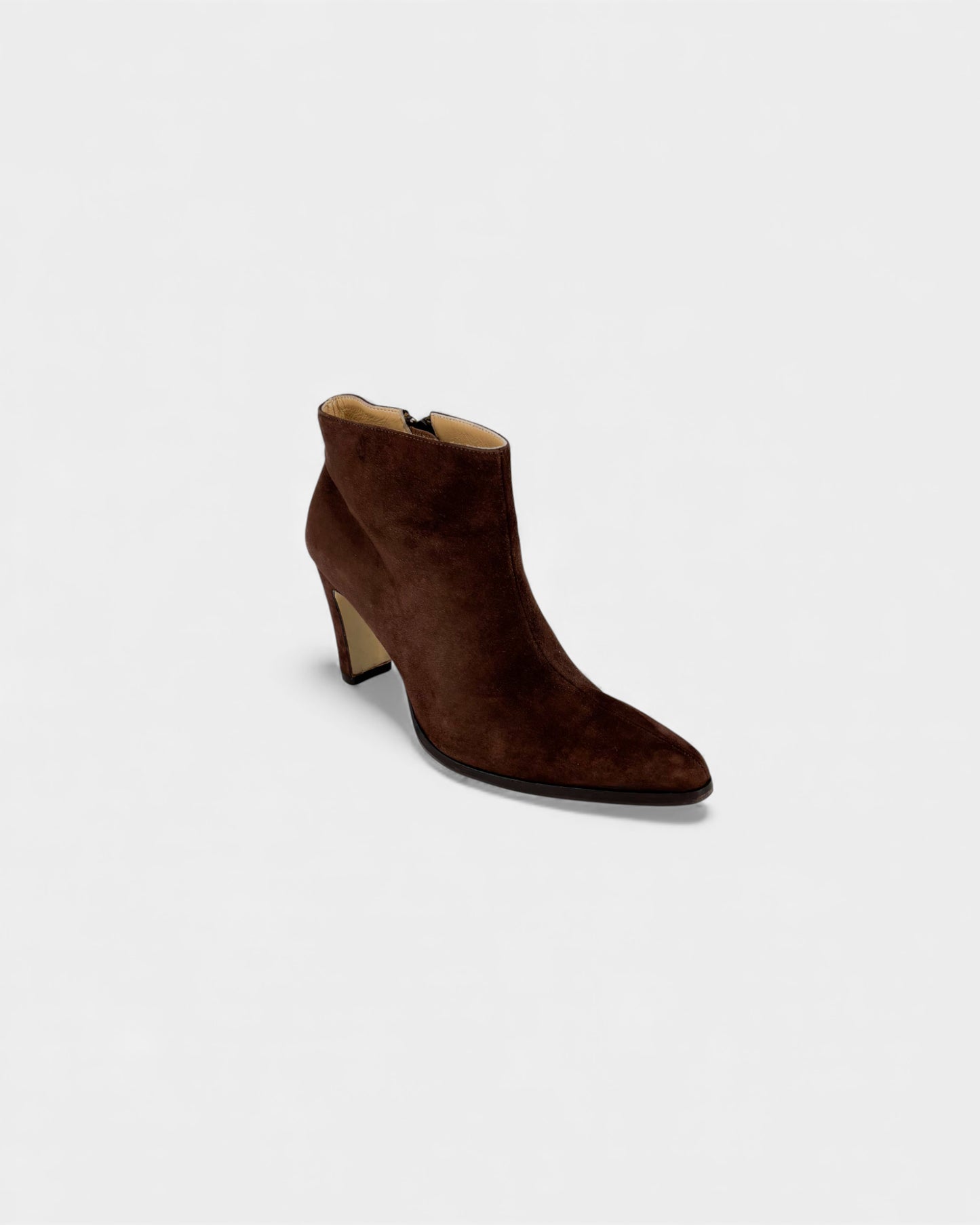Bottines en daim marron