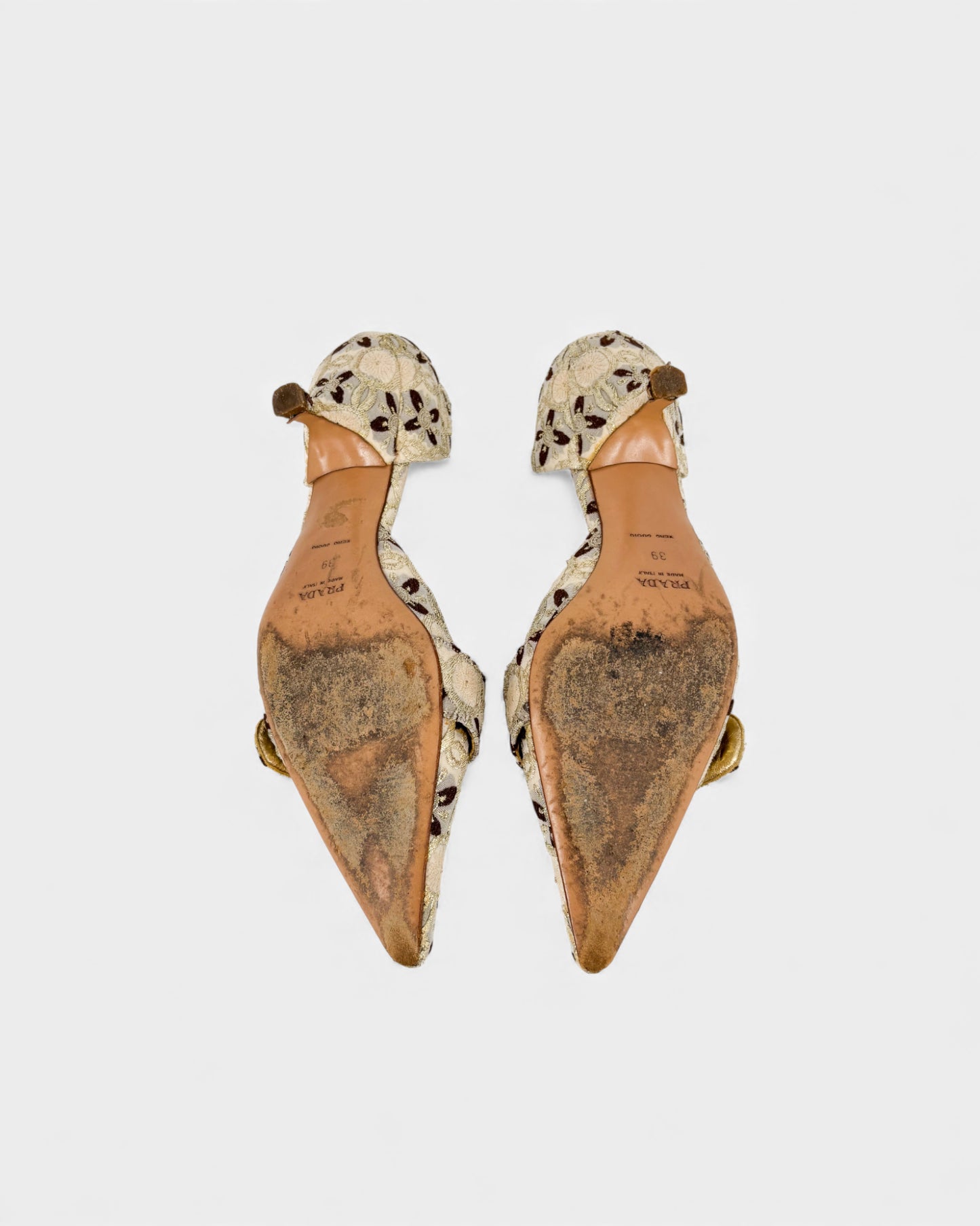 Escarpins doré en tissu