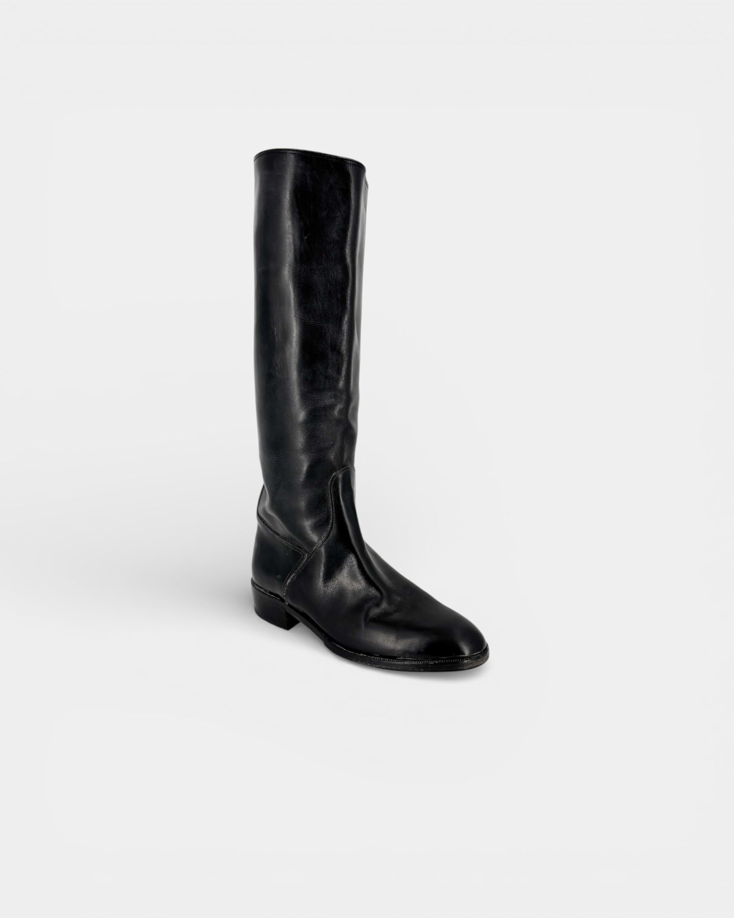 Bottes en cuir noir