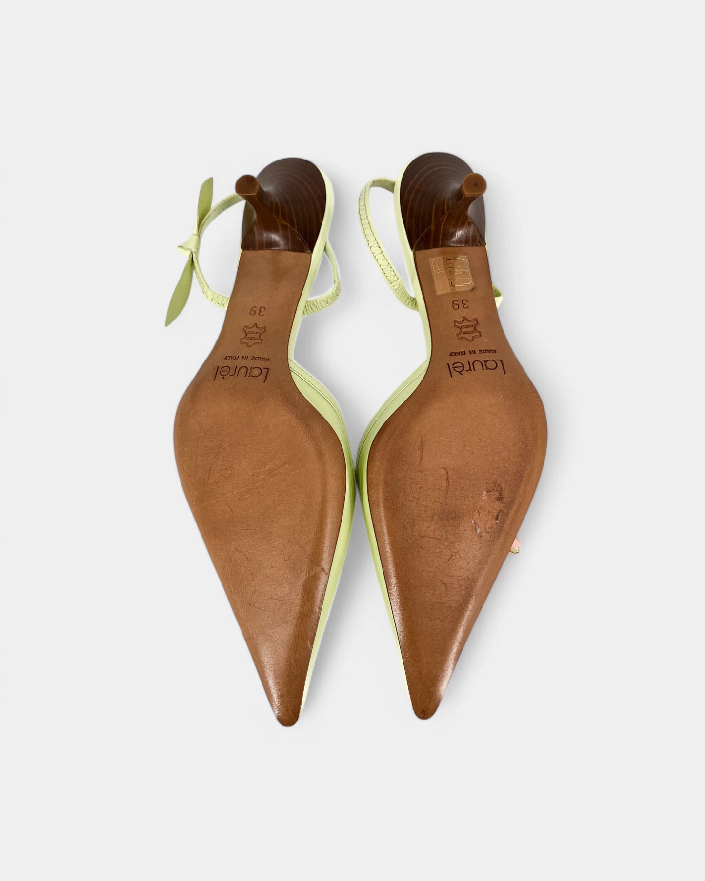 Slingbacks vertes à fleurs - 39 EU / 8 US