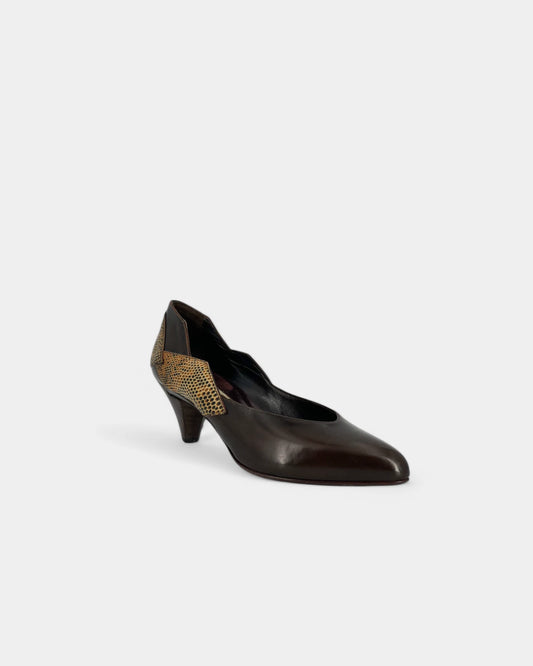 Brown snake print pumps - 36 EU / 5 US