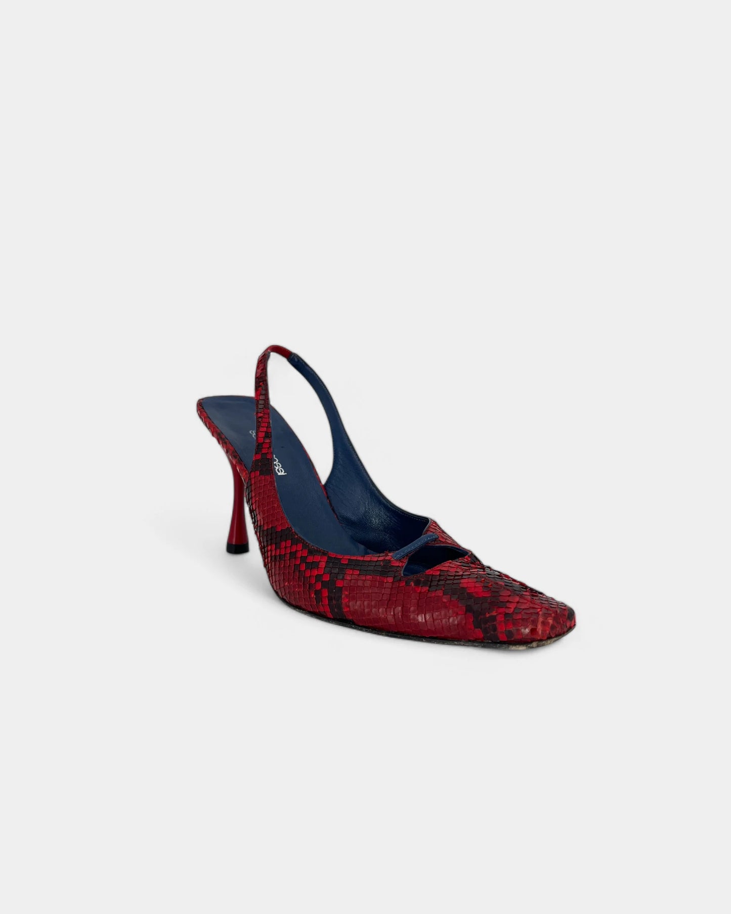 Slingbacks rouges à motif reptile - 40 EU / 9 US