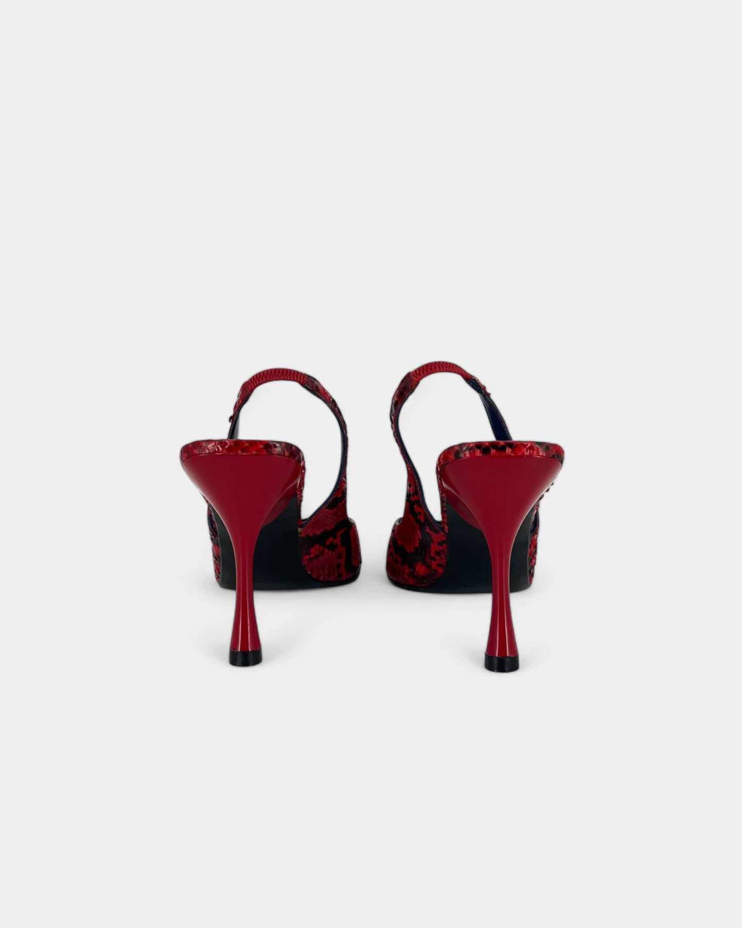 Slingbacks rouges à motif reptile - 40 EU / 9 US