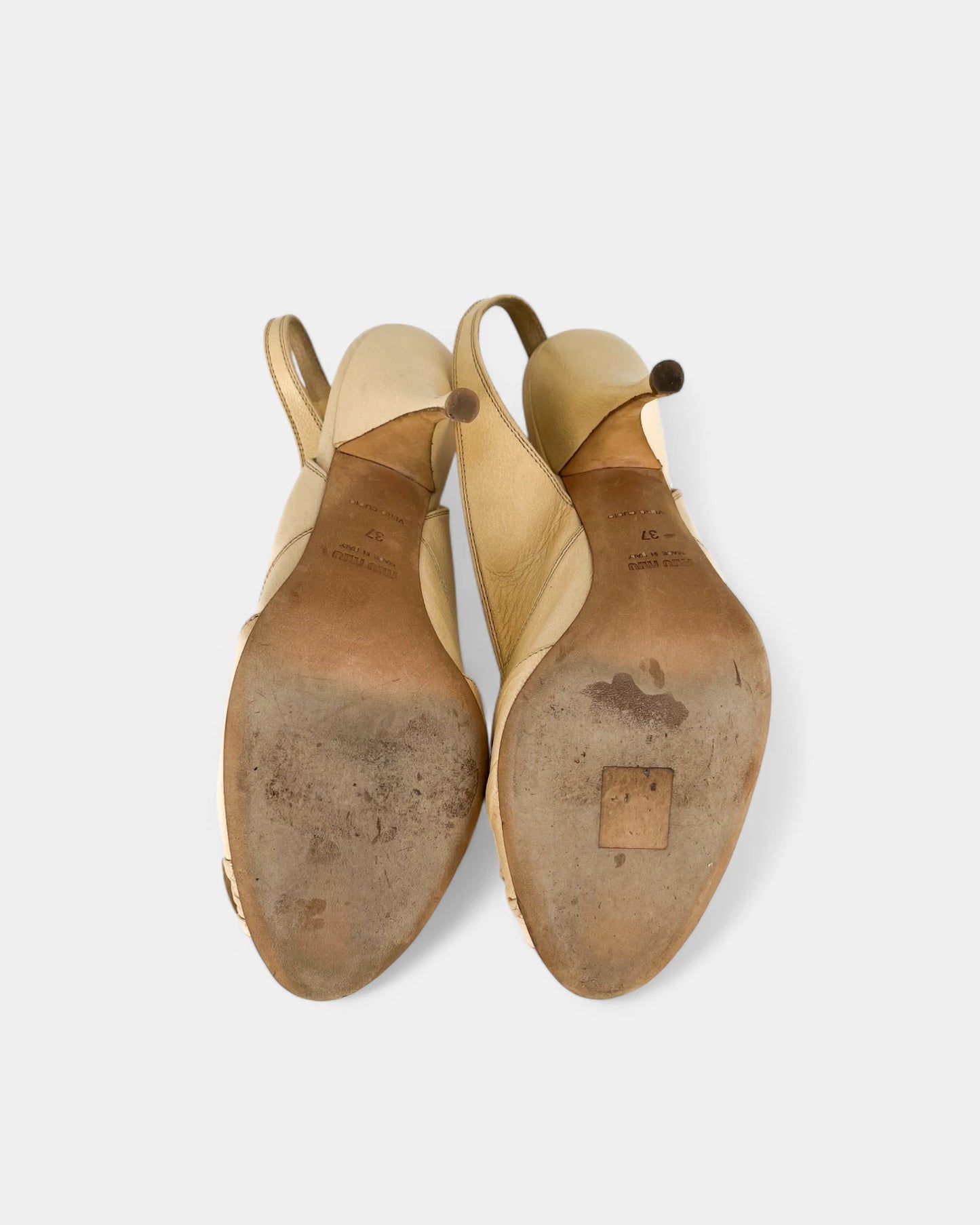 Slingbacks crèmes à noeuds - 37 EU / 6 US