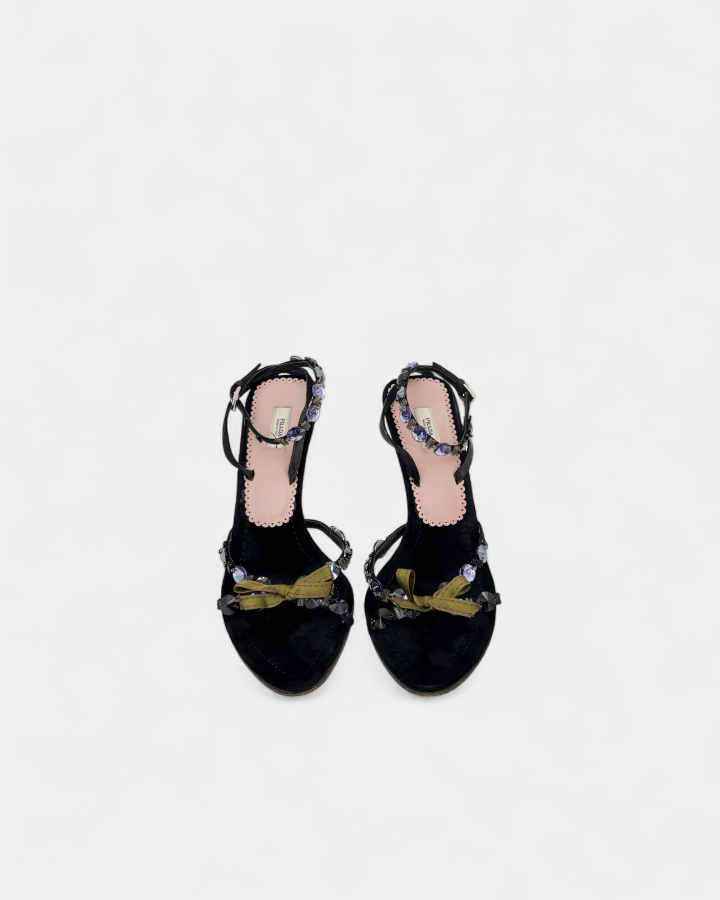 Sandales violettes à strass