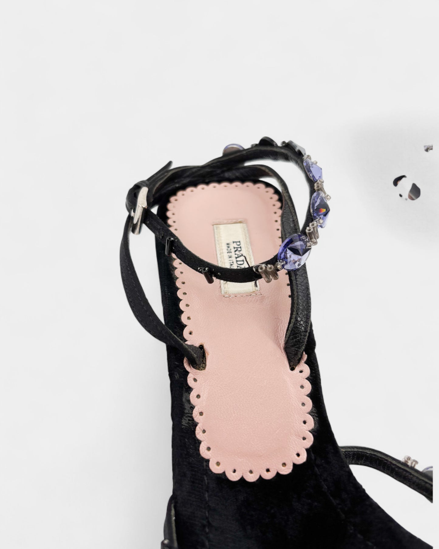 Sandales violettes à strass