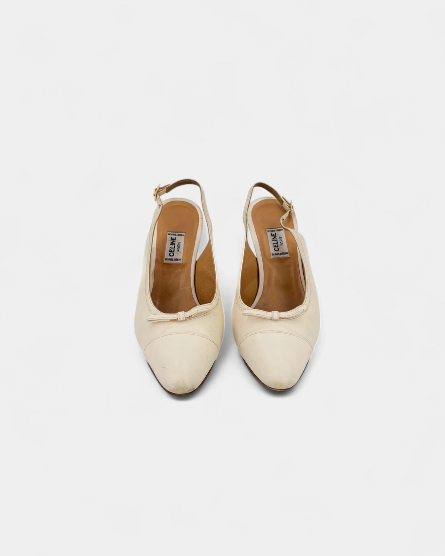 Slingback blanches - Taille 37 EU / 6 US