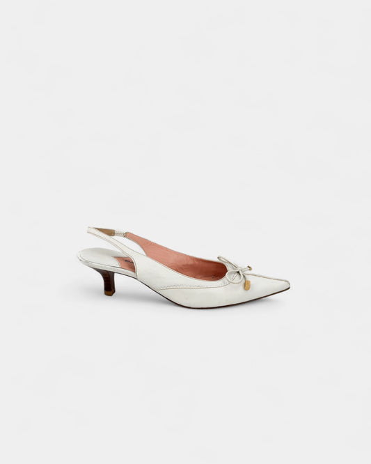 Slingbacks blancs à noeuds - 36 EU / 5 US