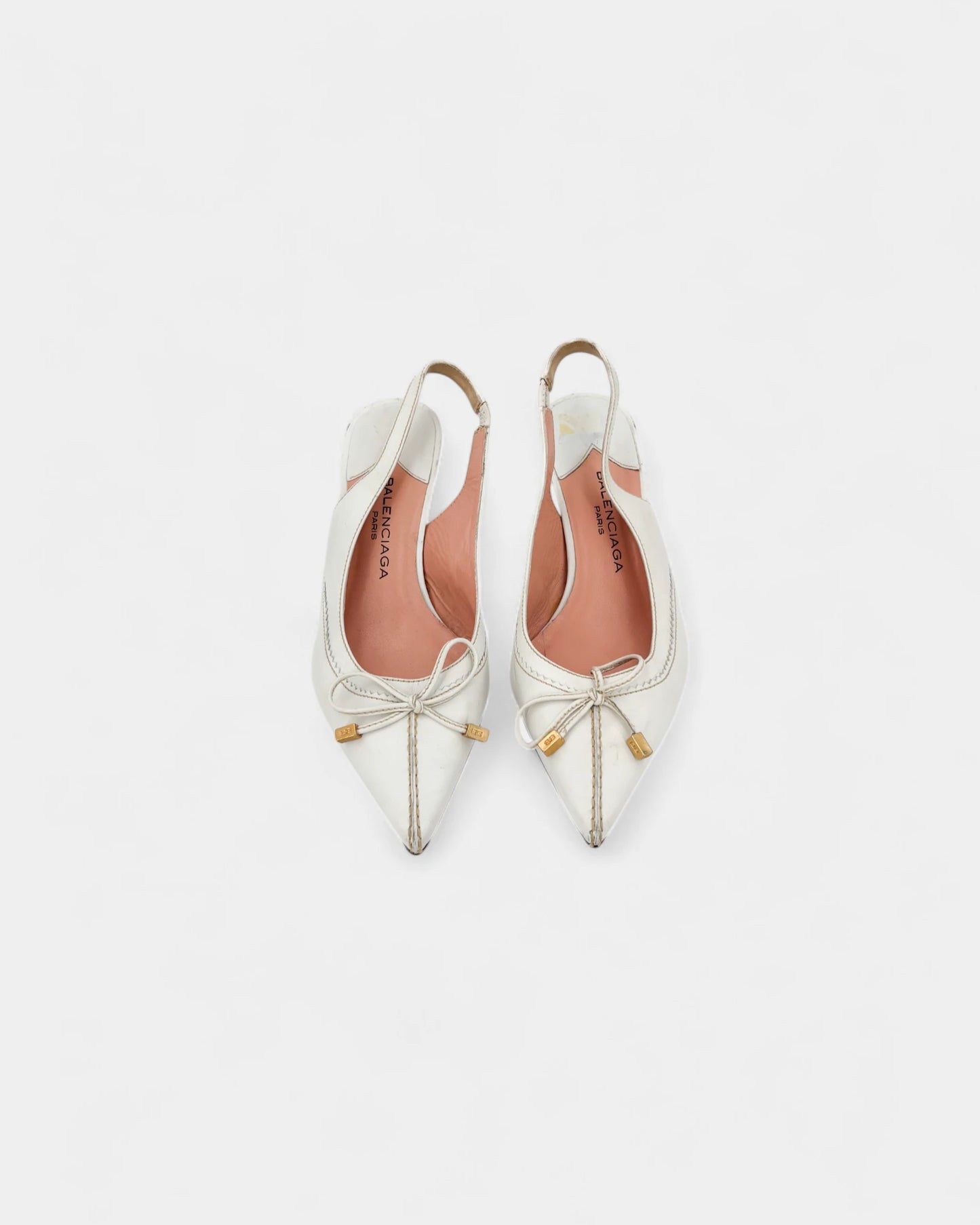 Slingbacks blancs à noeuds - 36 EU / 5 US