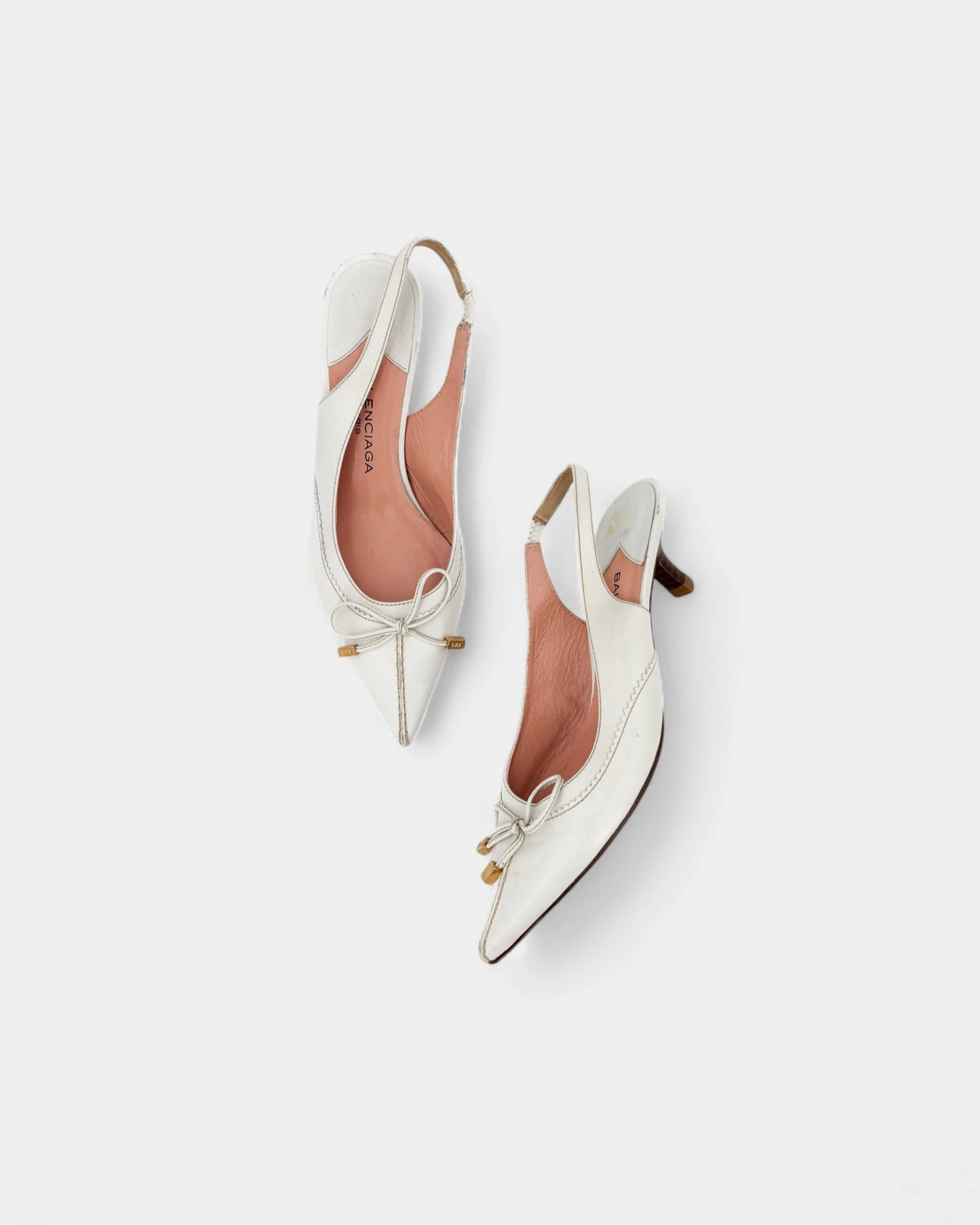 Slingbacks blancs à noeuds - 36 EU / 5 US