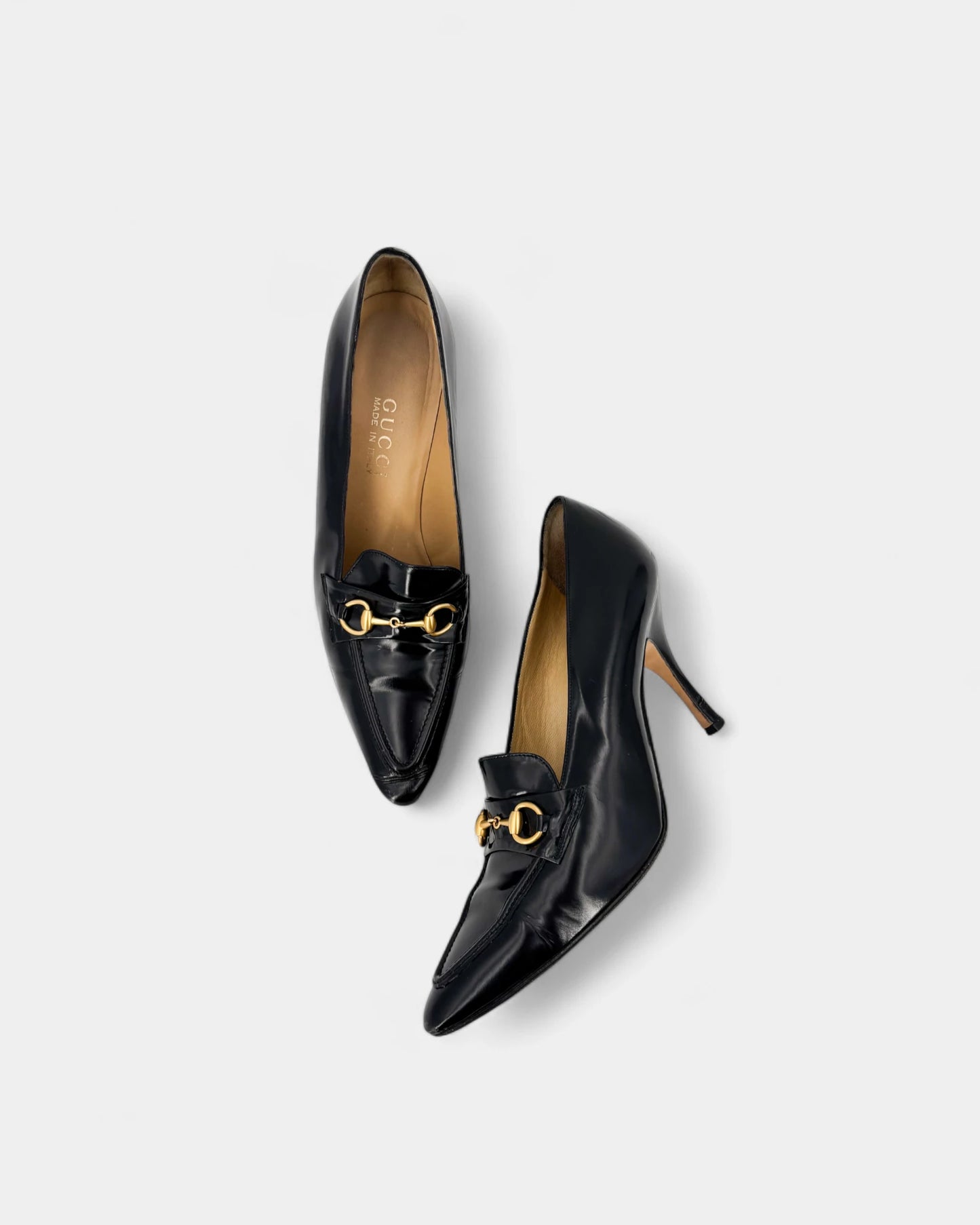 Mocassins à talons mors doré - 40 EU / 9 US