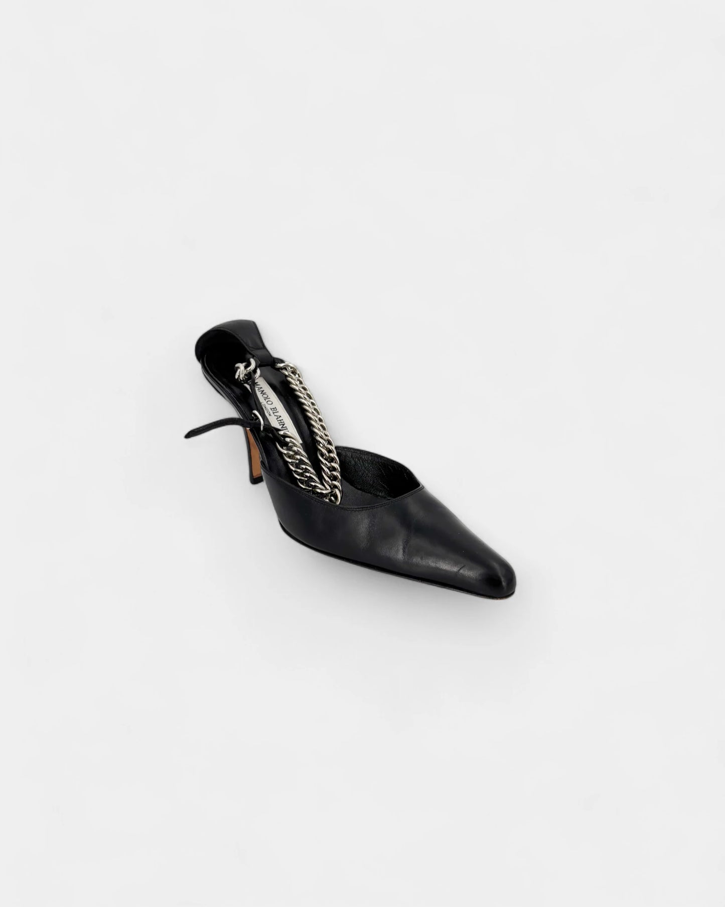 Slingbacks noirs accroche argentée - 40.5 EU / 9.5 US