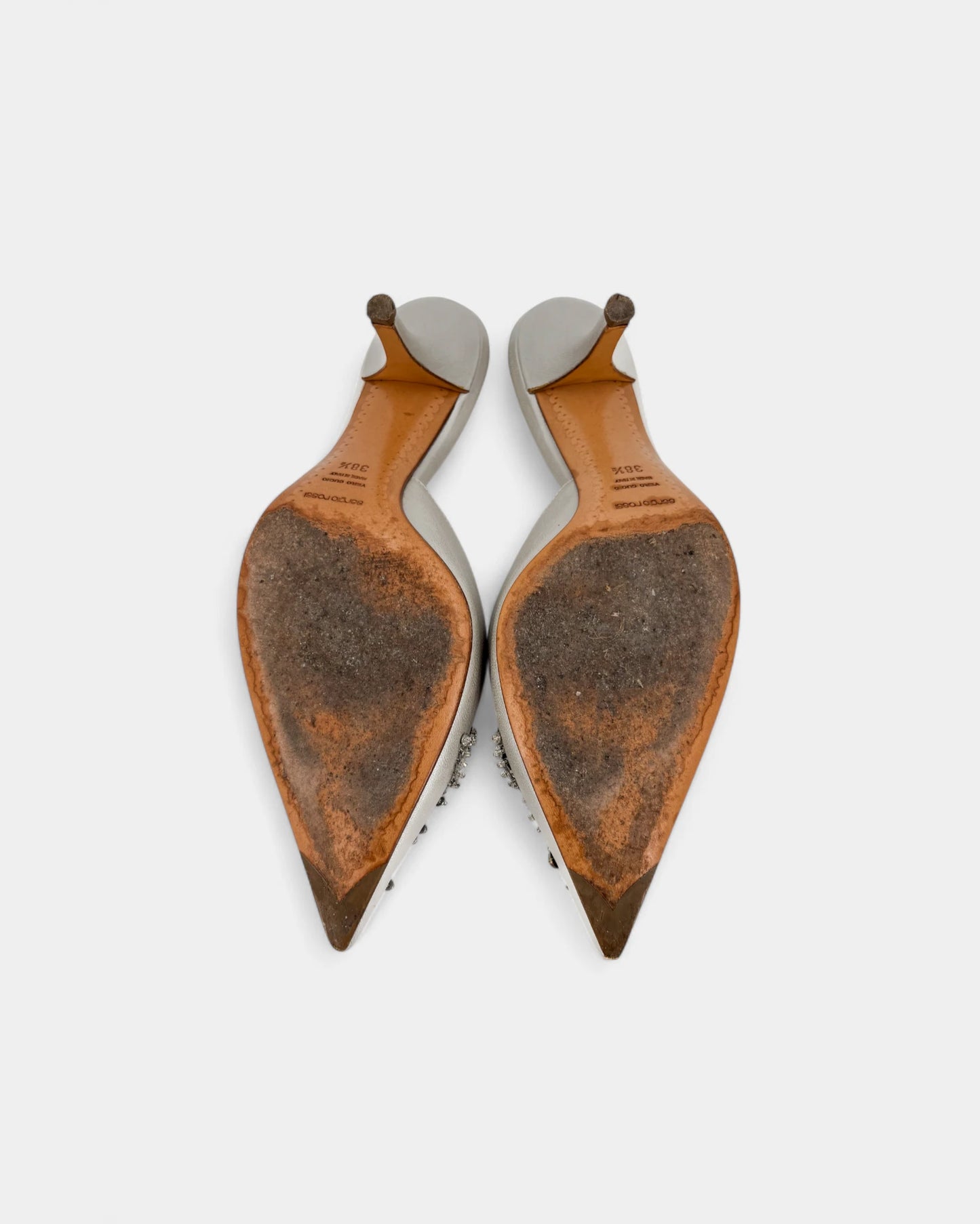 Slingbacks argentées à strass - 38.5 EU / 7.5 US