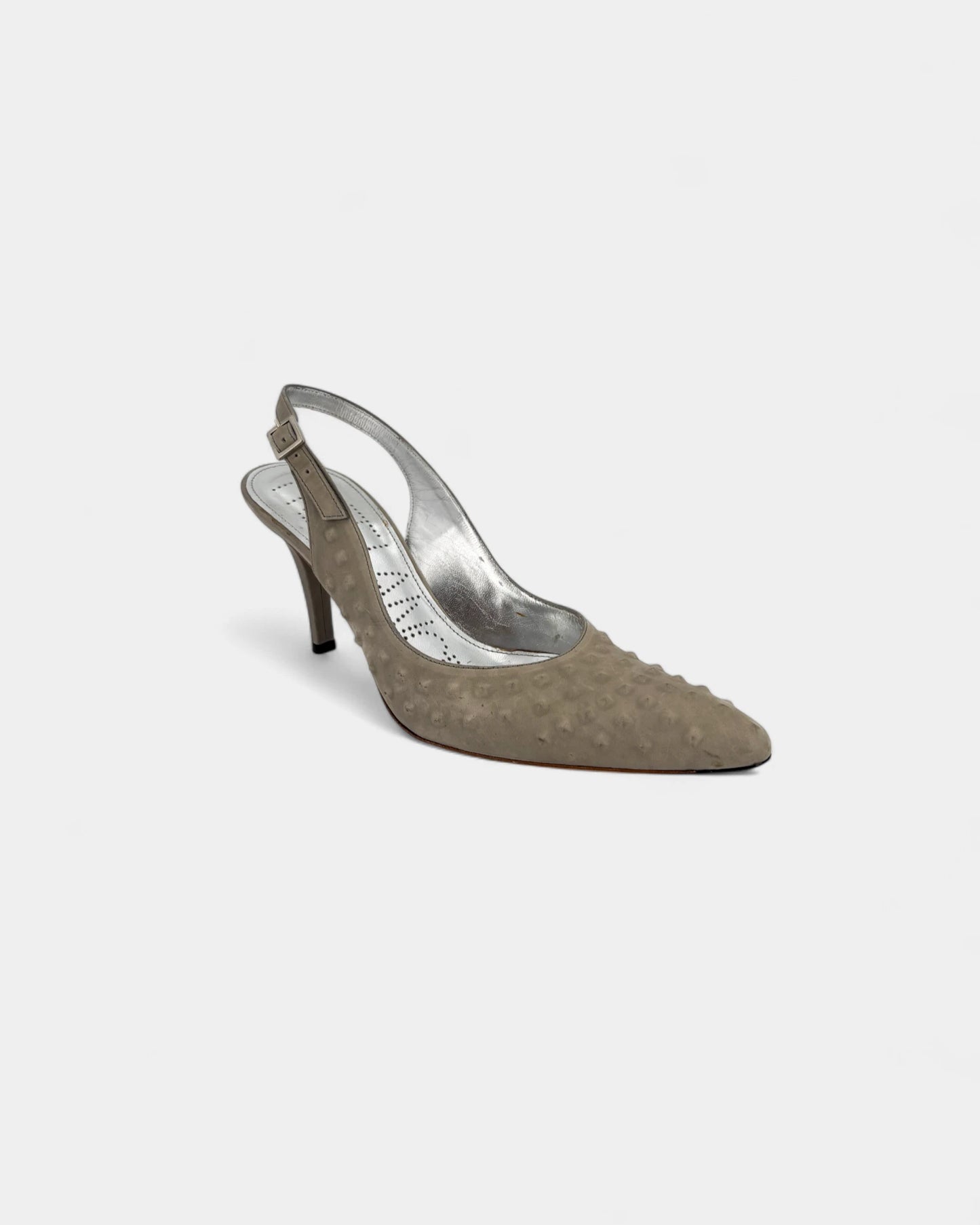 Slingbacks argentées - 39 EU / 8 US