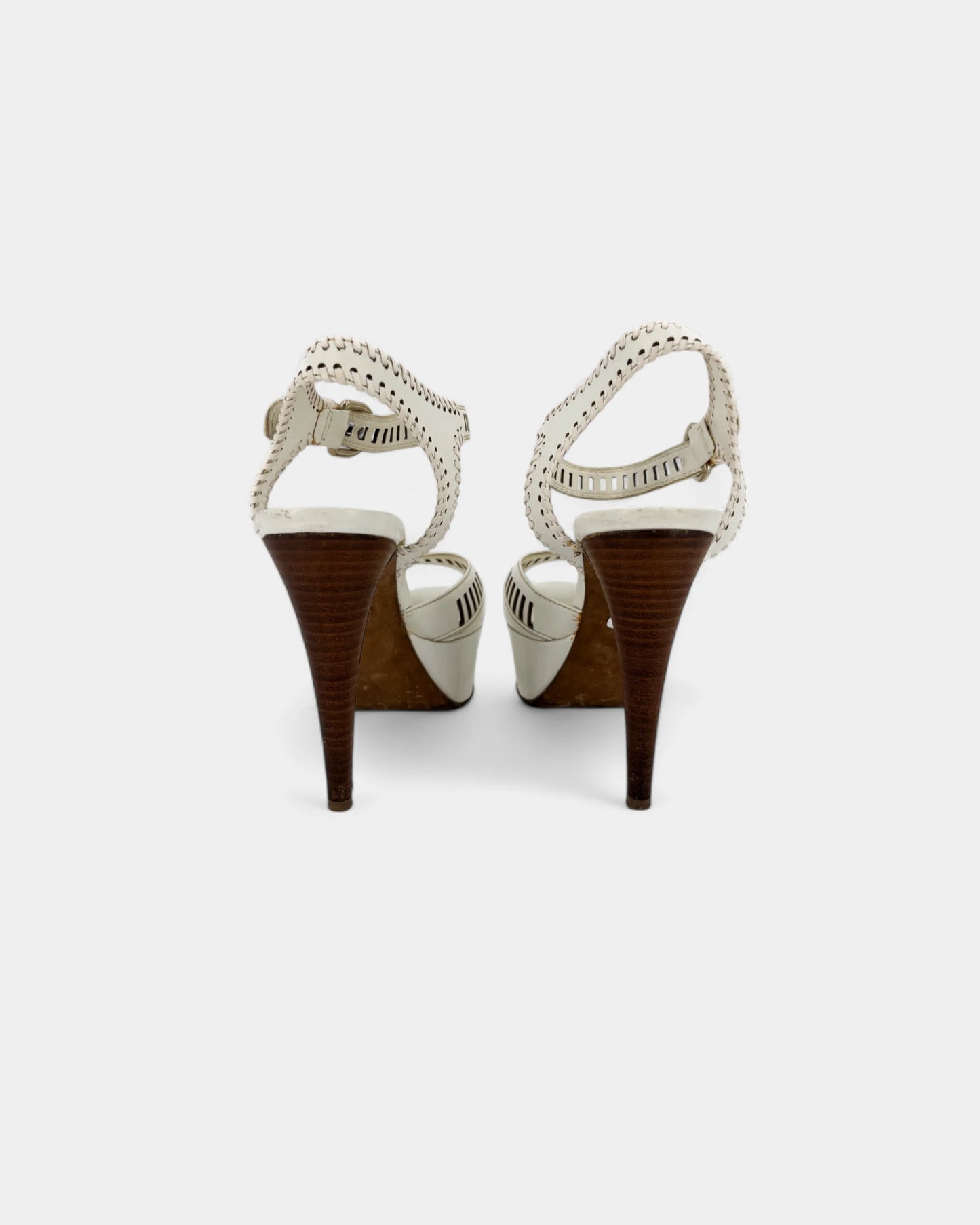 Sandales compensées blanches - 37 EU / 6 US