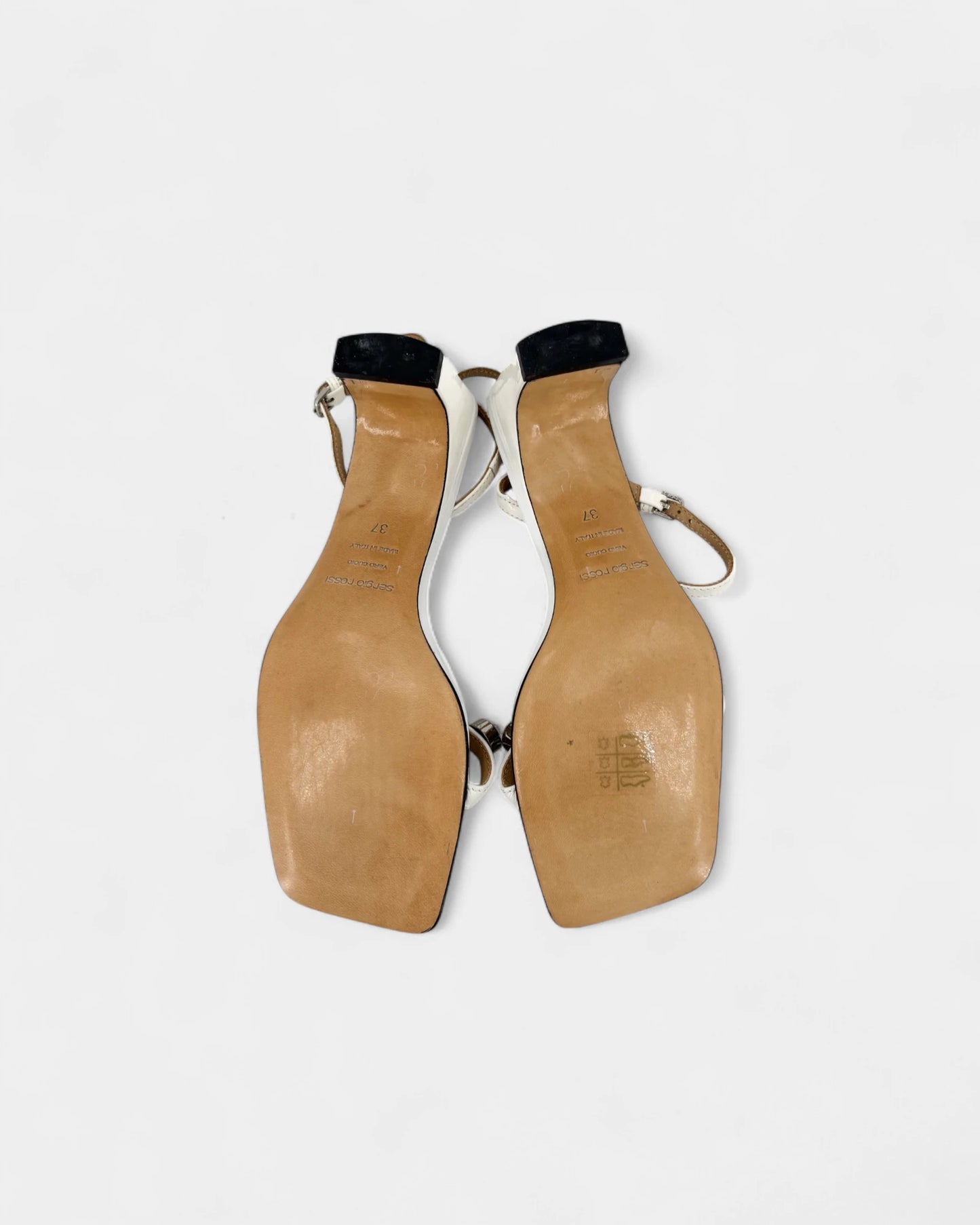 Sandales blanches avec strass - 37 EU / 6 US