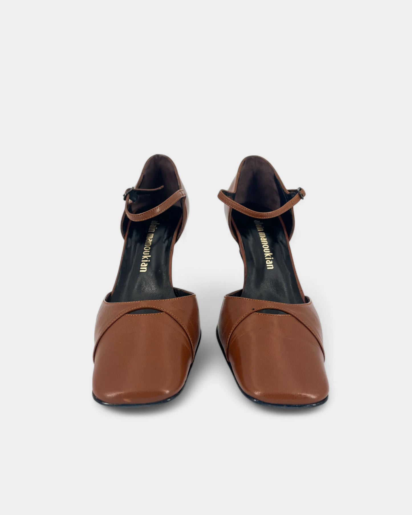 Brown pumps with straps - 38 EU / 7 US