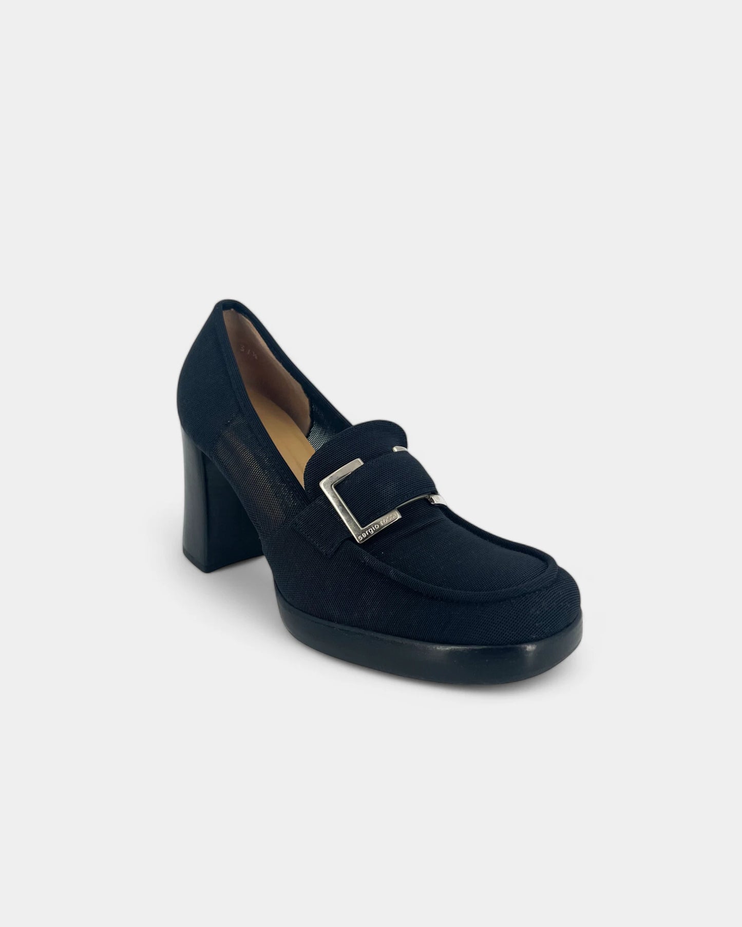 Mocassins bleu marine à talons - 37.5 EU / 6.5 US