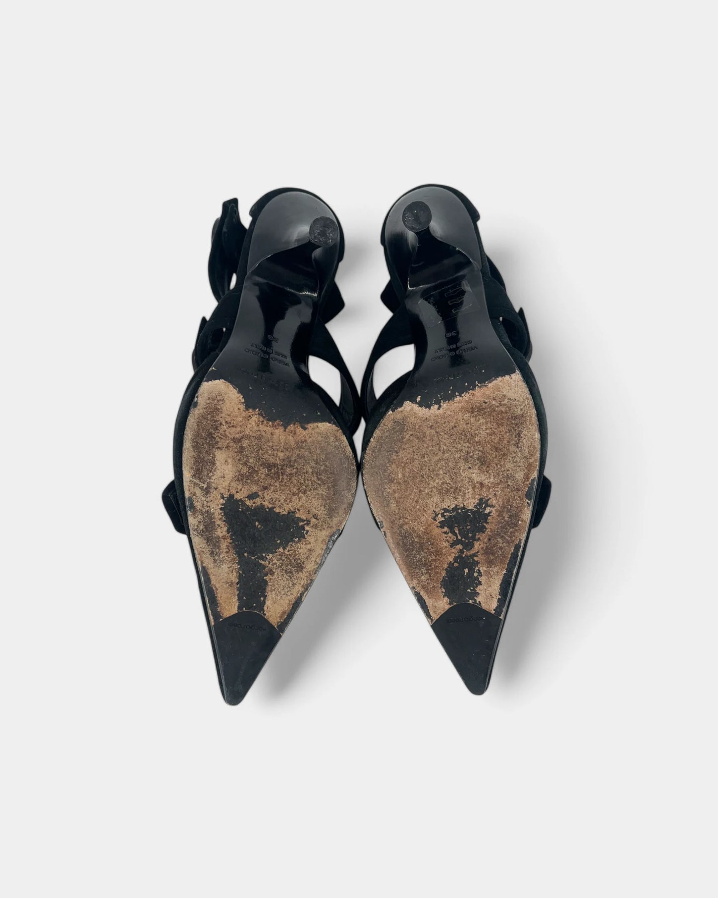 Escarpins noirs en daim - 38 EU / 7 US