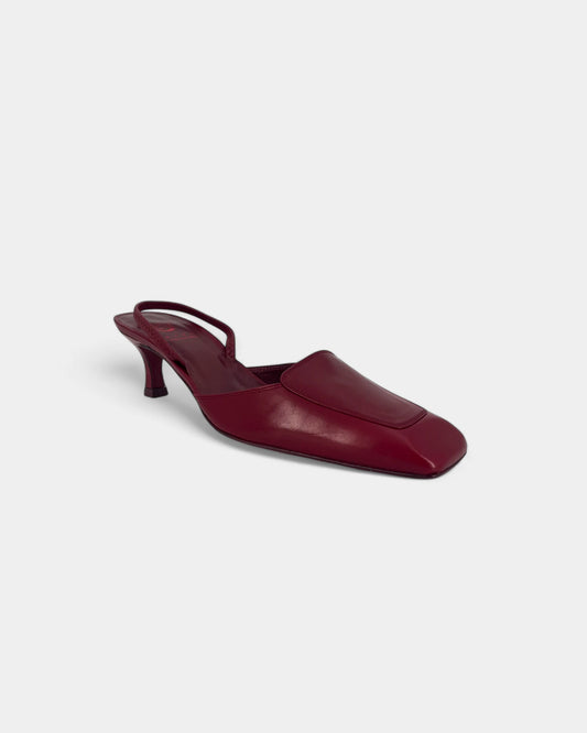 Slingbacks rouges à bout carré - 39.5 EU / 8.5 US