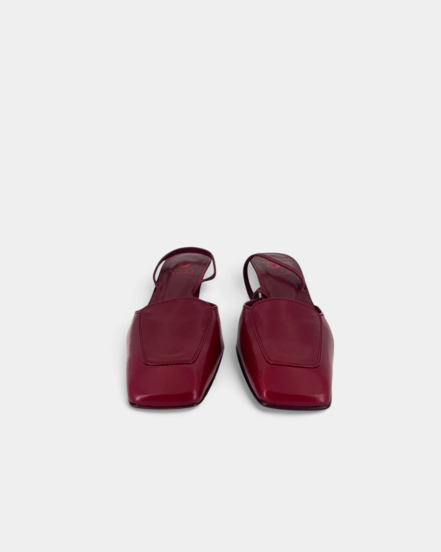 Red Square Toe Slingbacks - 39.5 EU / 8.5 US