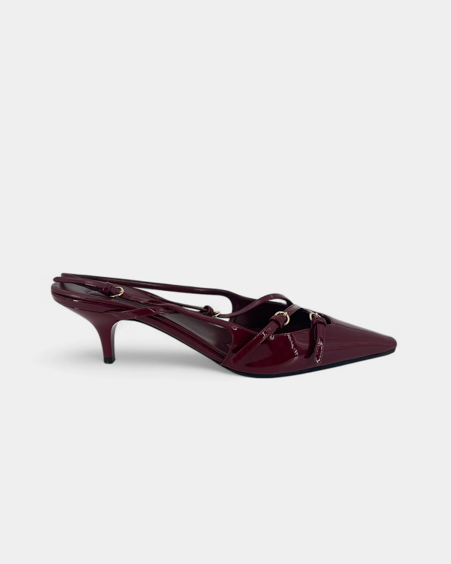 Slingbacks bordeaux à boucles - 40 EU / 9 US