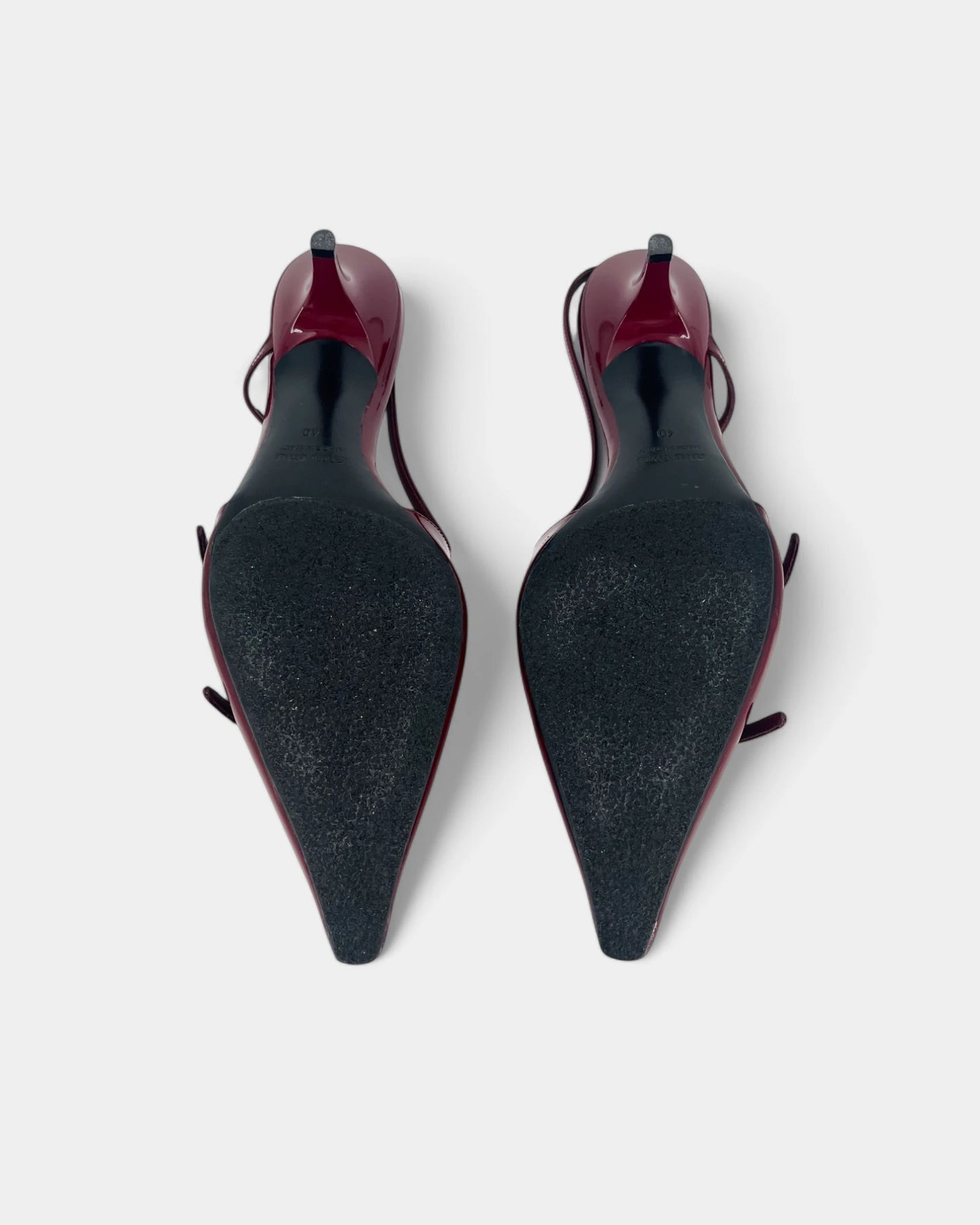 Slingbacks bordeaux à boucles - 40 EU / 9 US