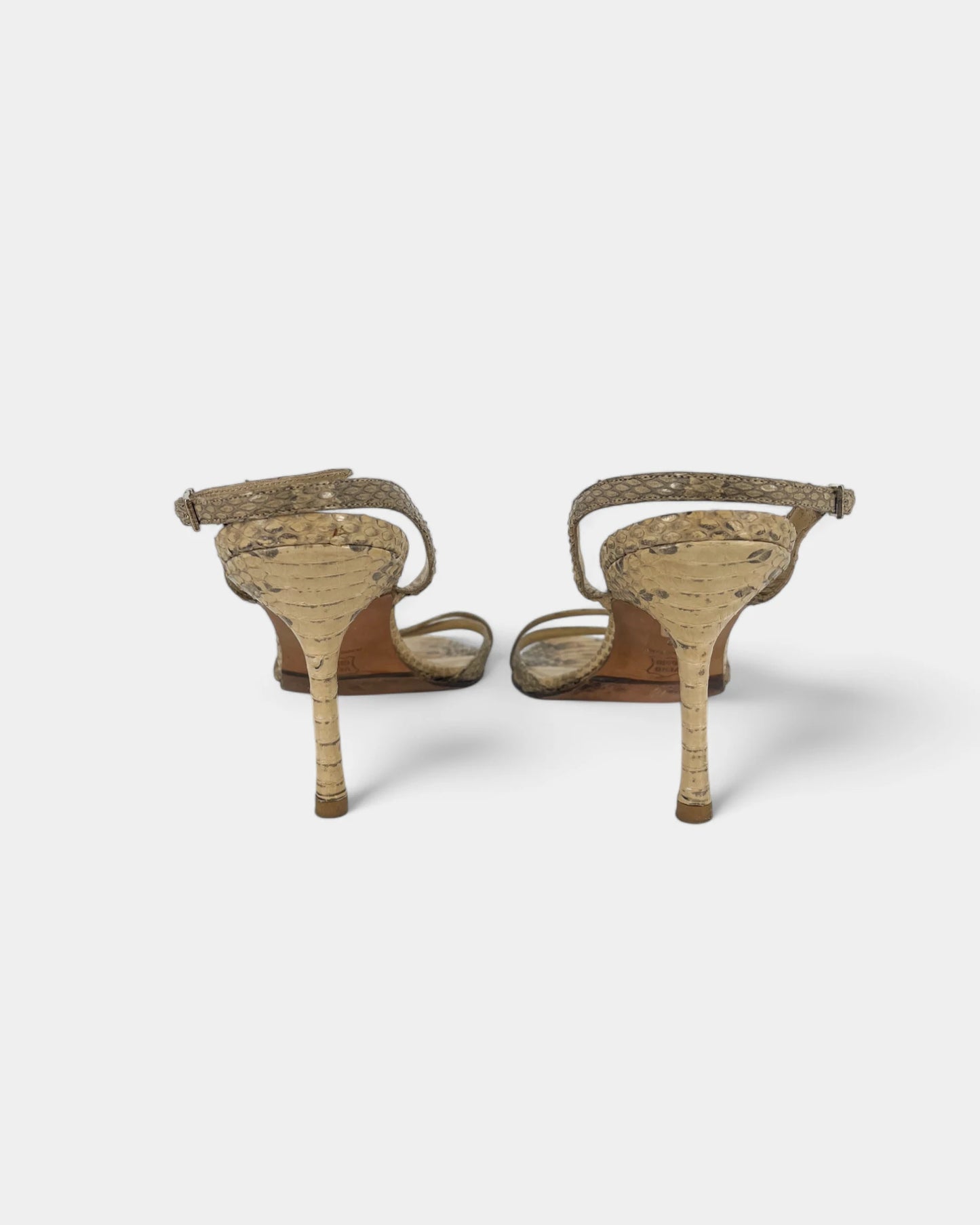 Sandales à talons à imprimé reptile - 40 EU / 9 US