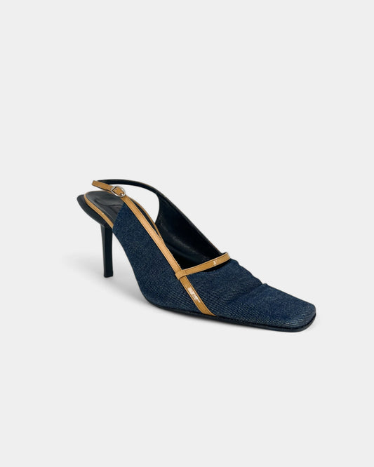 Slingbacks en denim bleu - 40 EU / 9 US