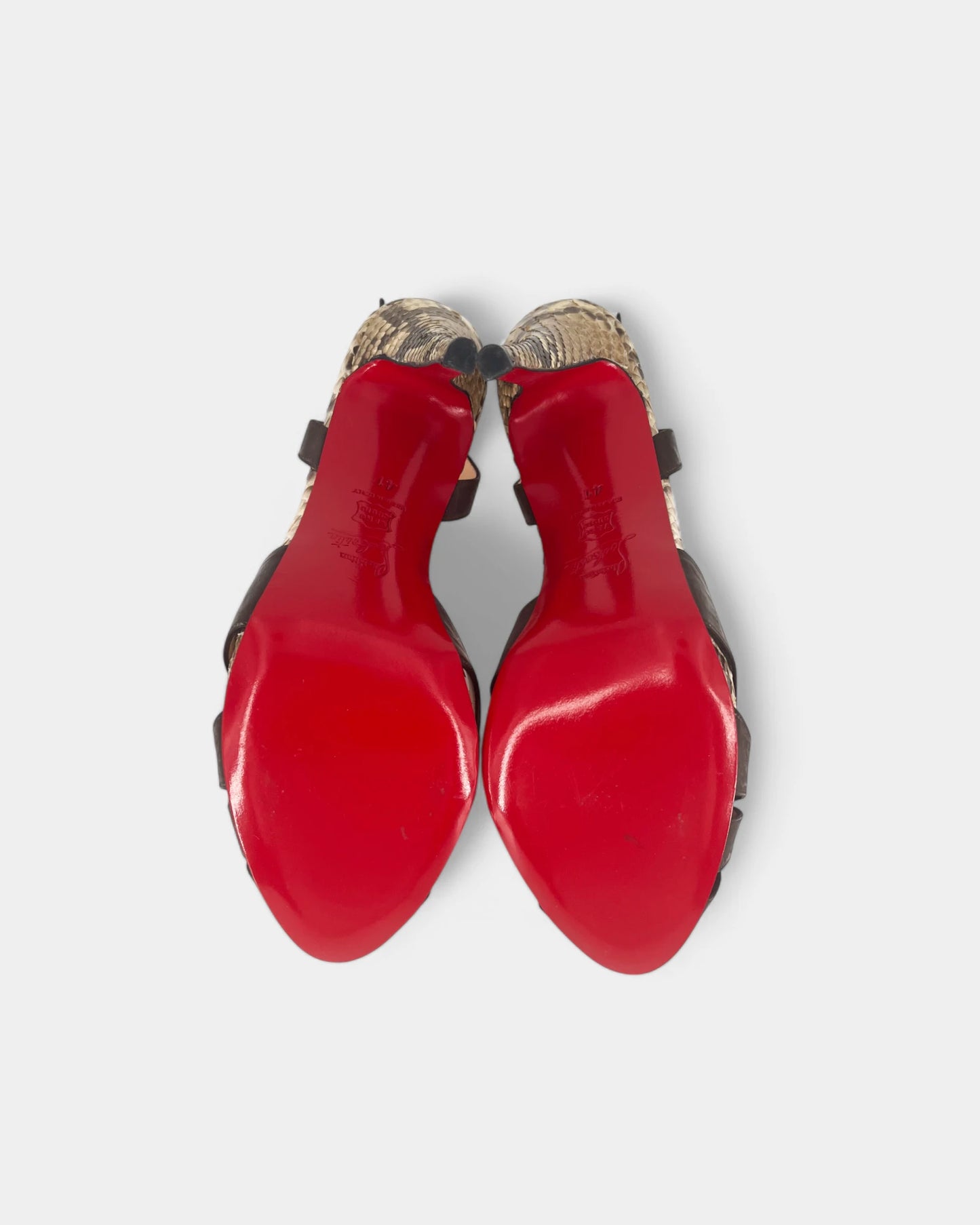 Slingbacks marrons et écailles - 41 EU / 10 US