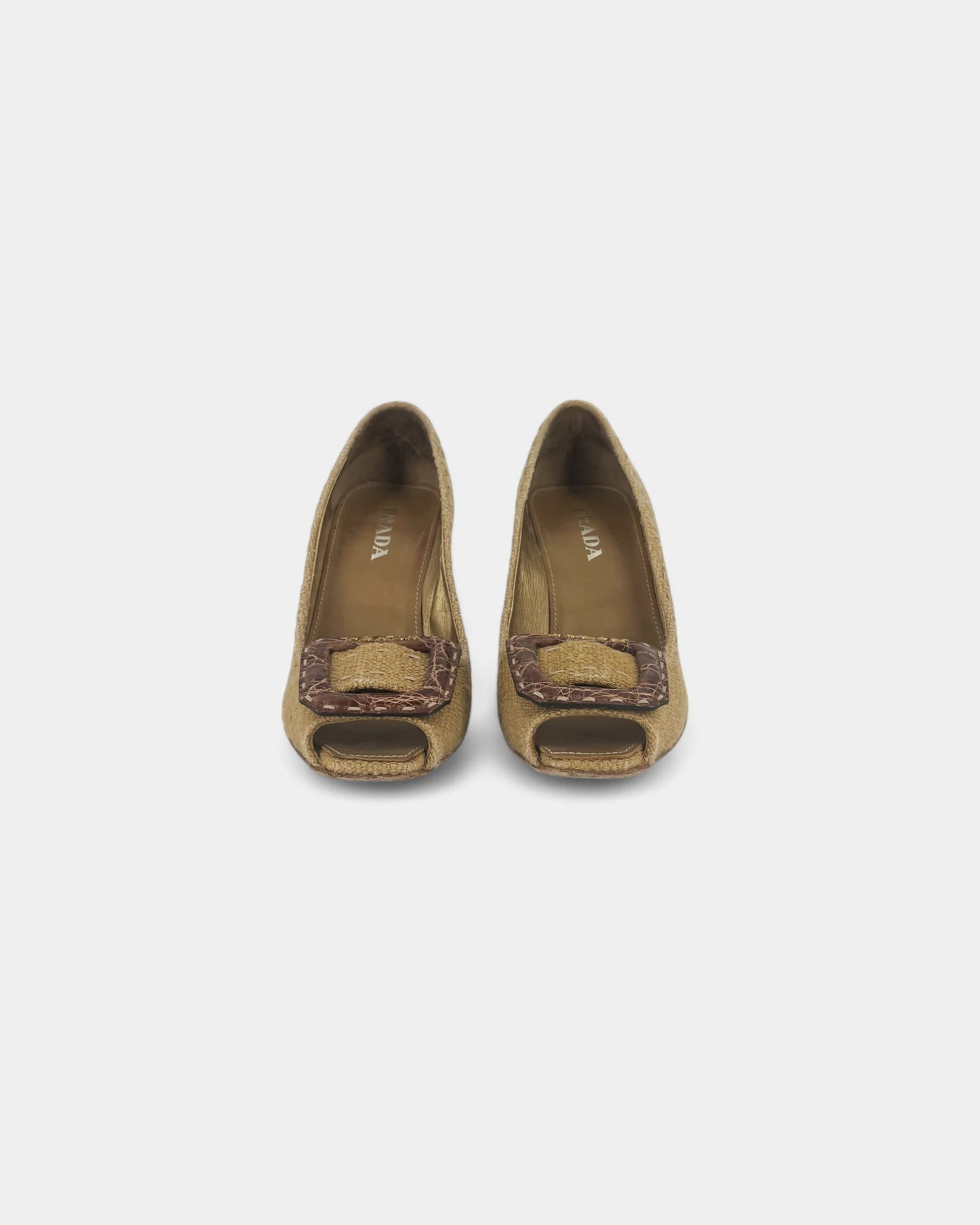 Beige canvas pumps - 35.5 EU / 4.5 US