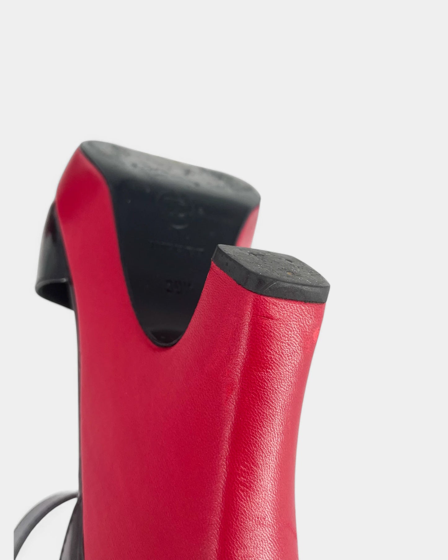 Red and black open toe pumps - 39.5 EU / 8.5 US