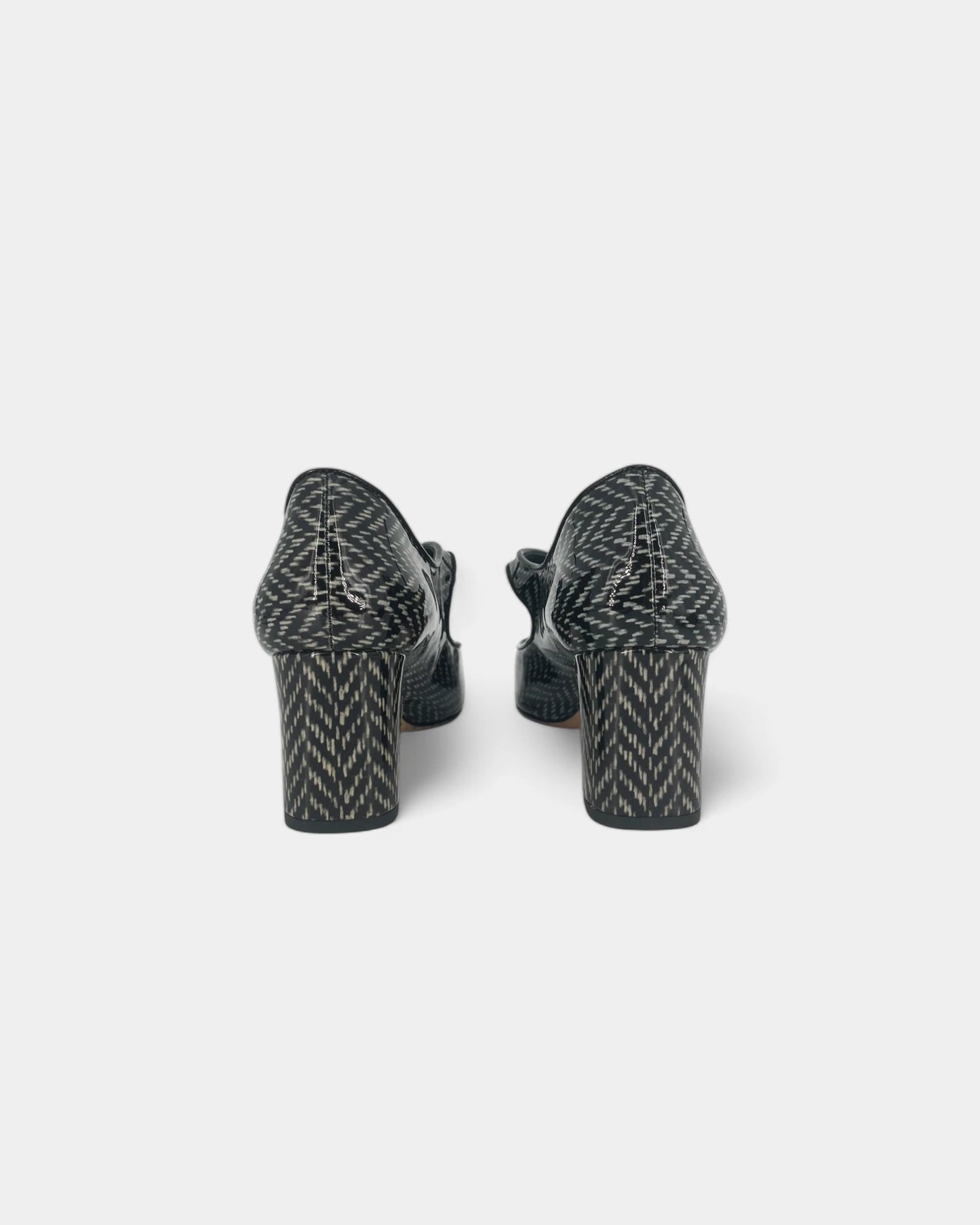 Mary-Jane cirées noires à motif - 40 EU / 10 US