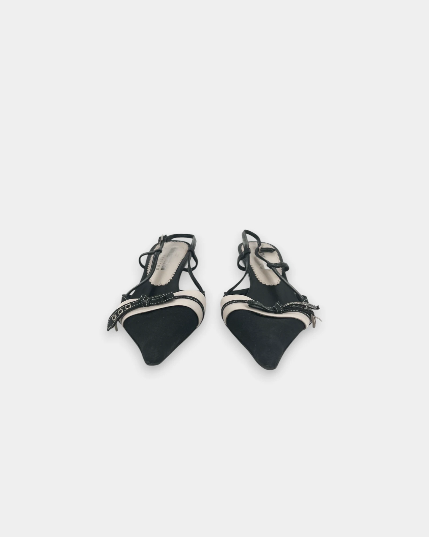 Slingbacks noires et blanches - 39 EU / 8 US