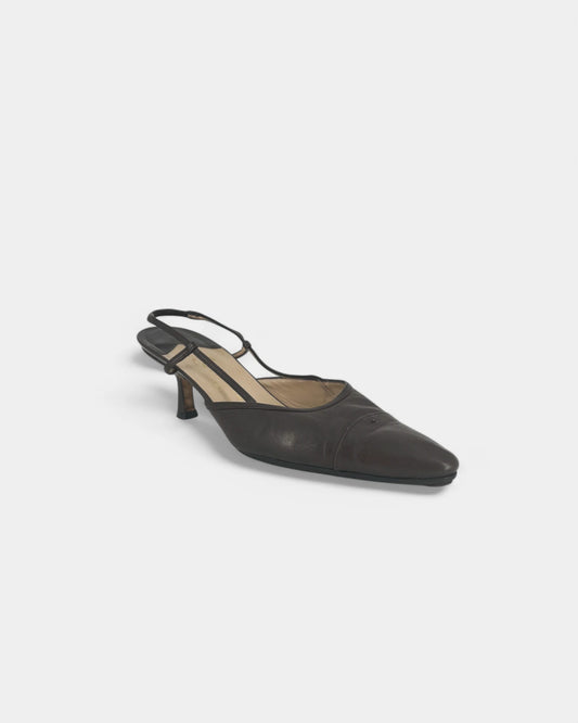 Brown slingbacks - 38 EU / 7 US