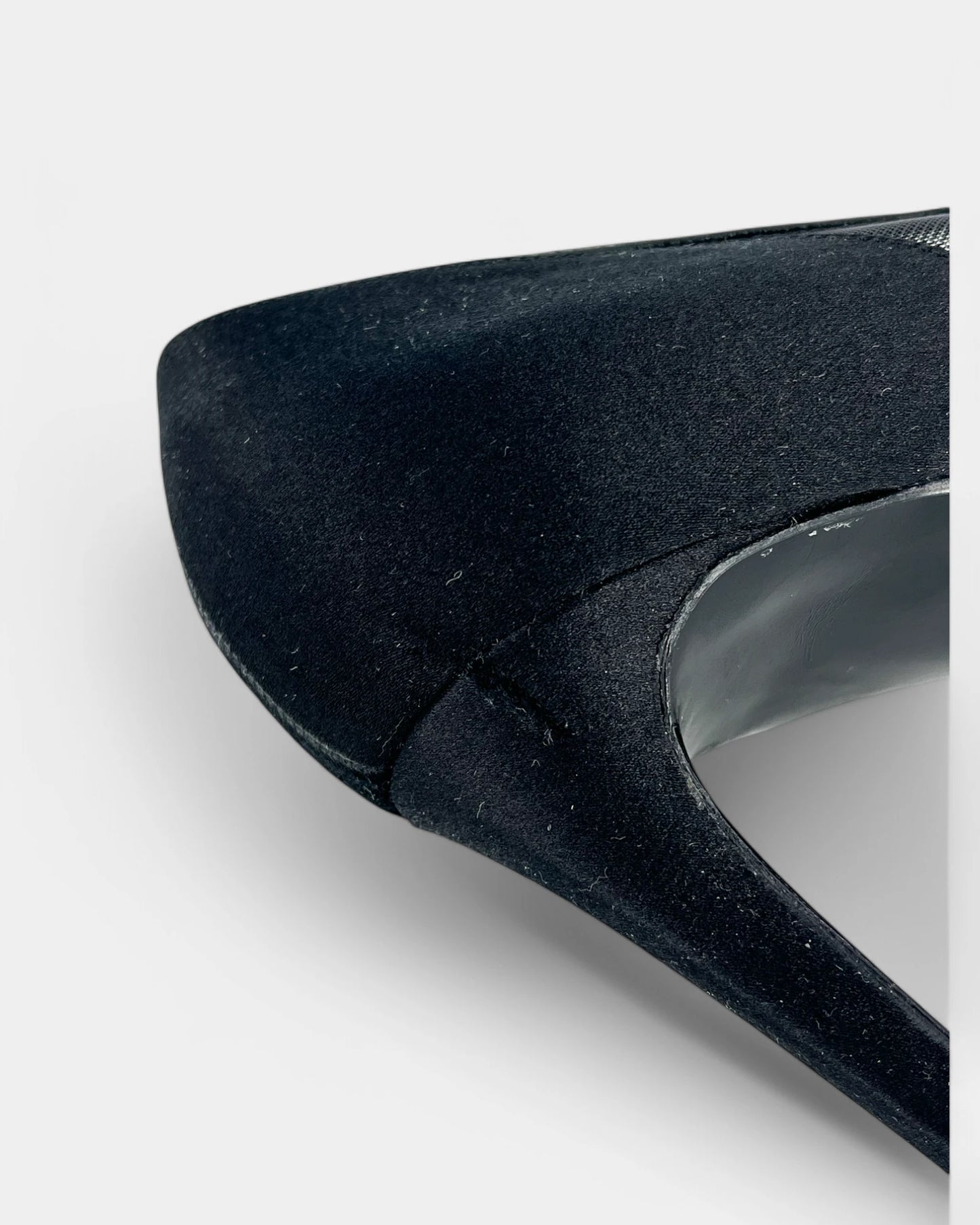 Escarpins noirs en velours et satin - 37 EU / 6 US