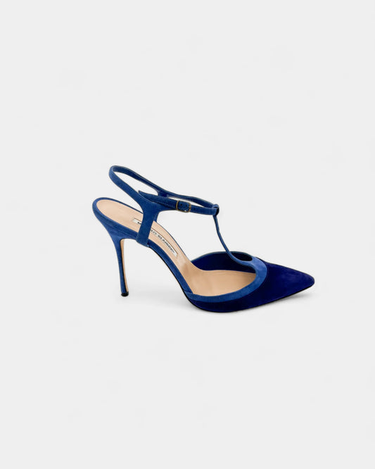 Talons daim bleu et violet - 40 EU / 9 US