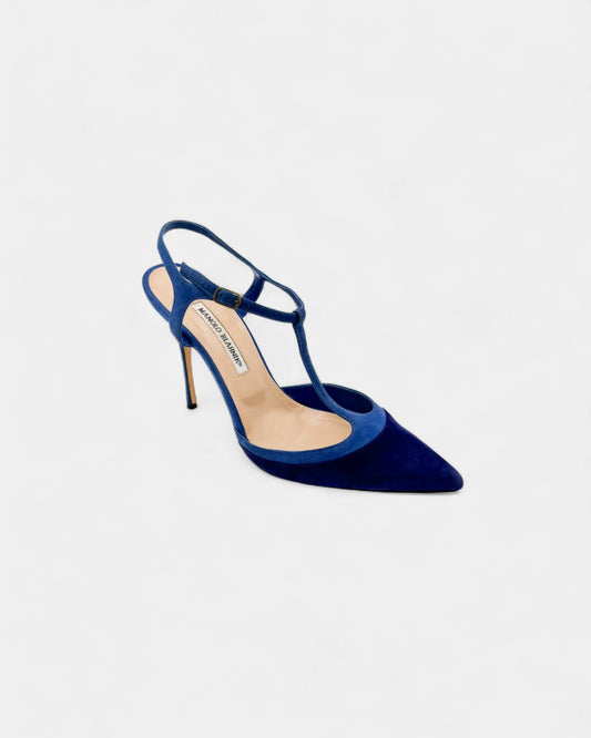 Talons daim bleu et violet - 40 EU / 9 US