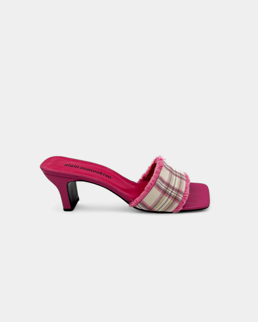 Mules roses tartan - 39 EU / 8 US