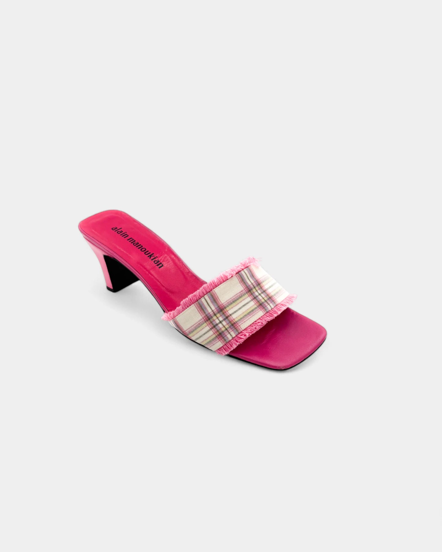 Mules roses tartan - 39 EU / 8 US