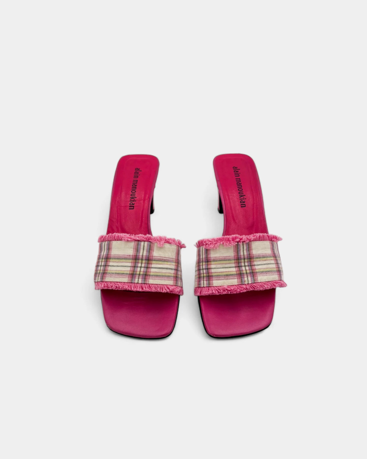 Mules roses tartan - 39 EU / 8 US
