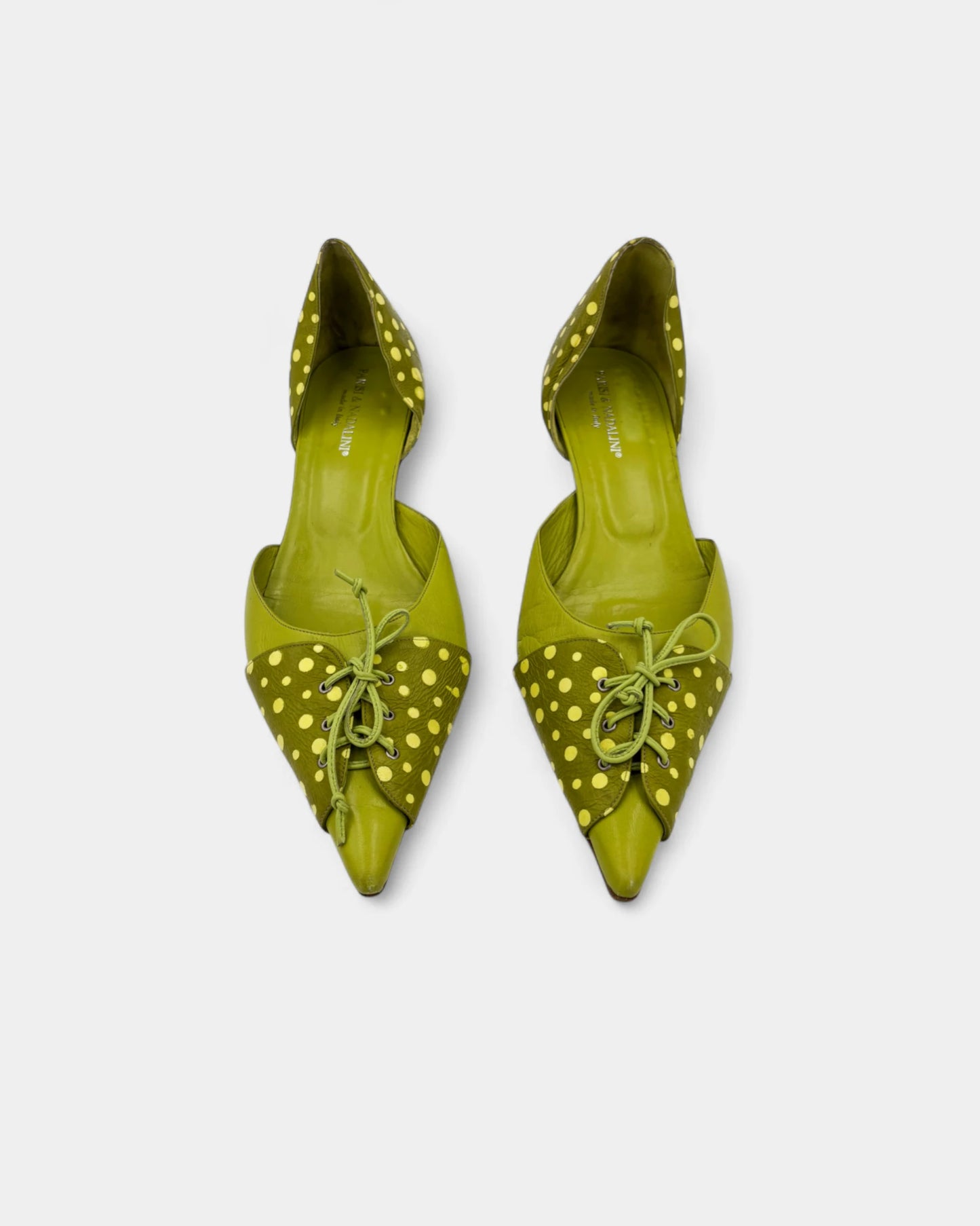 Escarpins verts à pois - 40 EU / 9 US