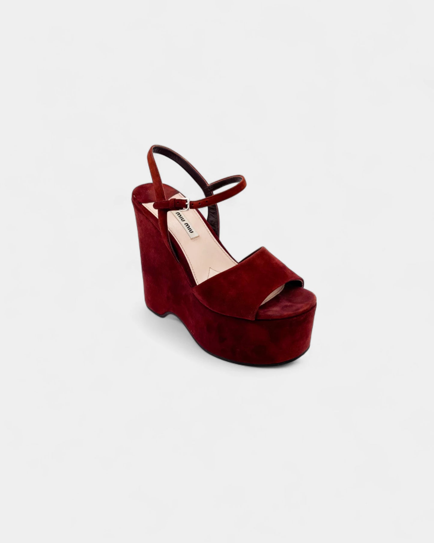 Sandales bordeaux Miu Miu - 38 EU / 7 US