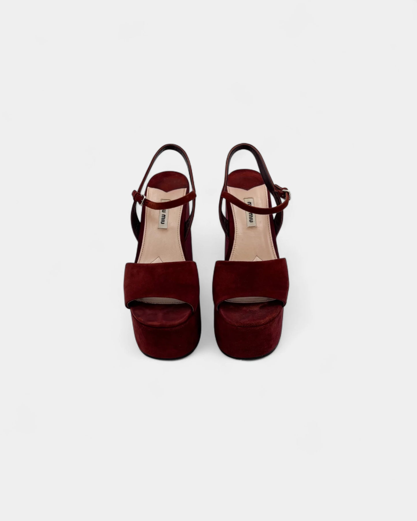 Sandales bordeaux Miu Miu - 38 EU / 7 US