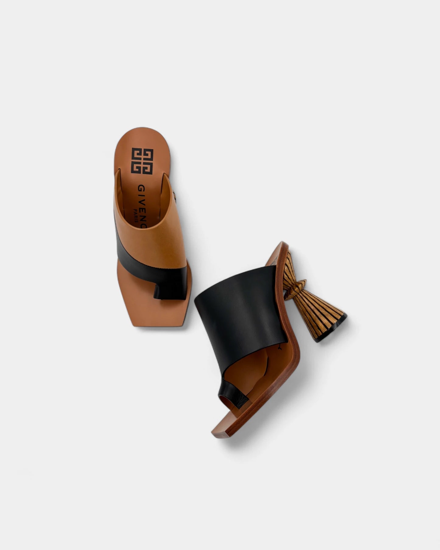 Mules marrons et noires - 37 EU / 6 US