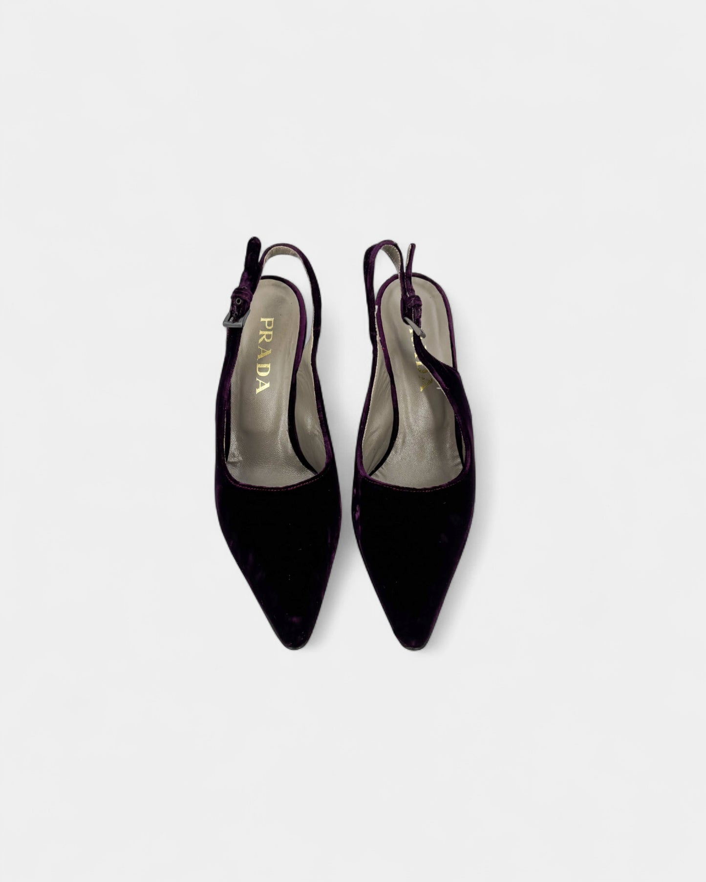 Talons en velours violet