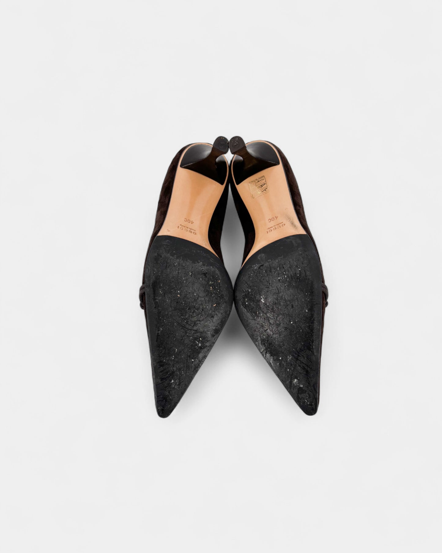 Escarpins daim marron