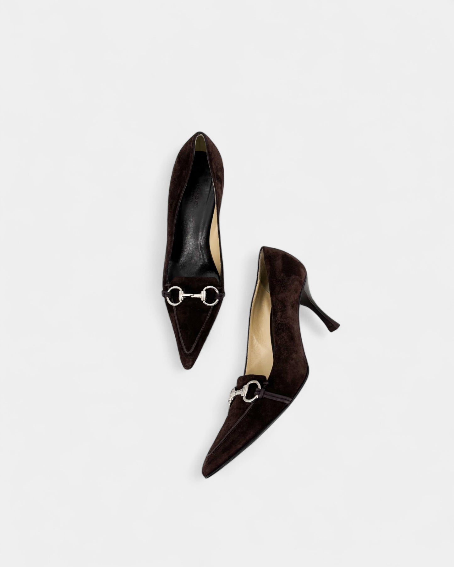 Escarpins daim marron