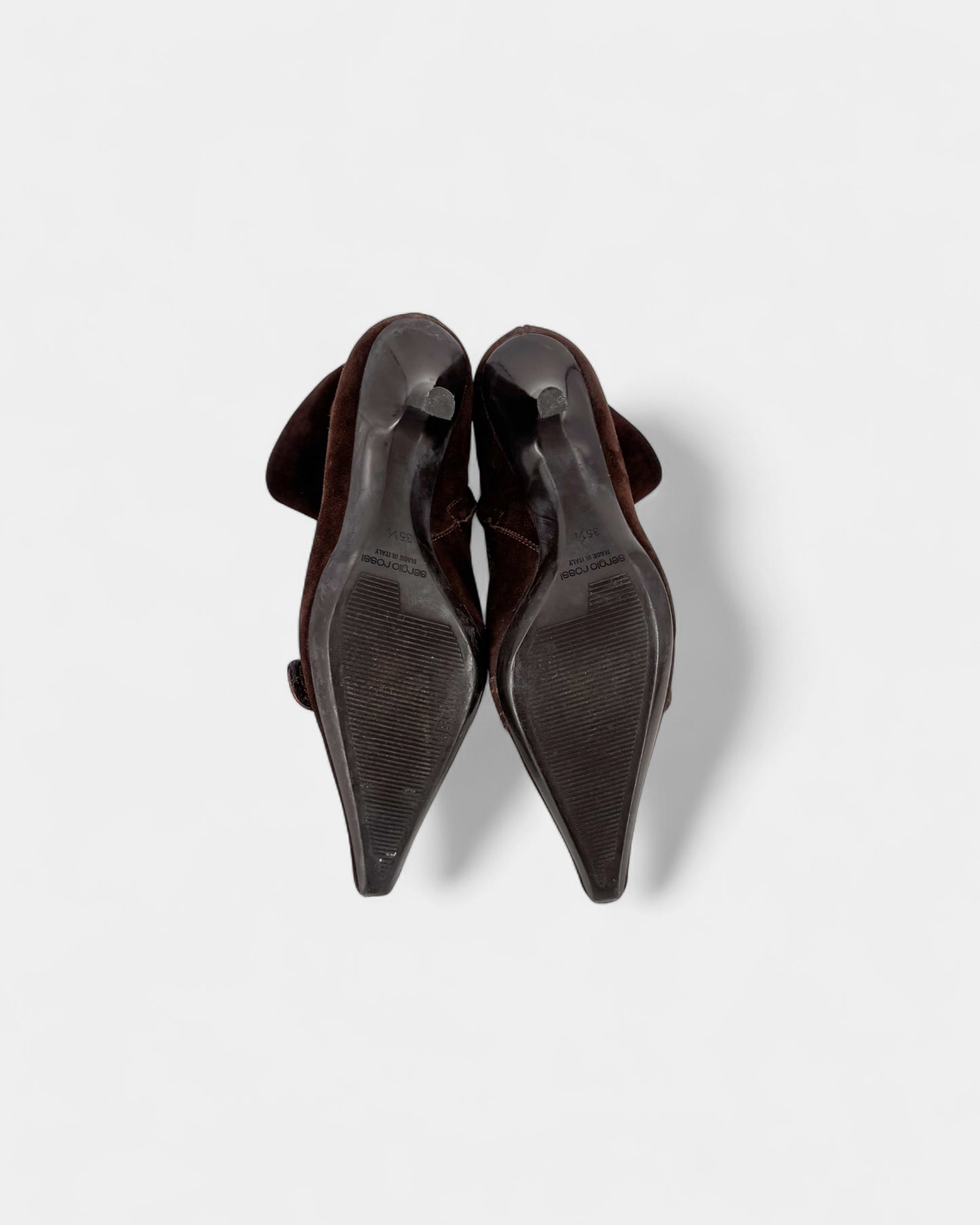 Bottines en daim marron