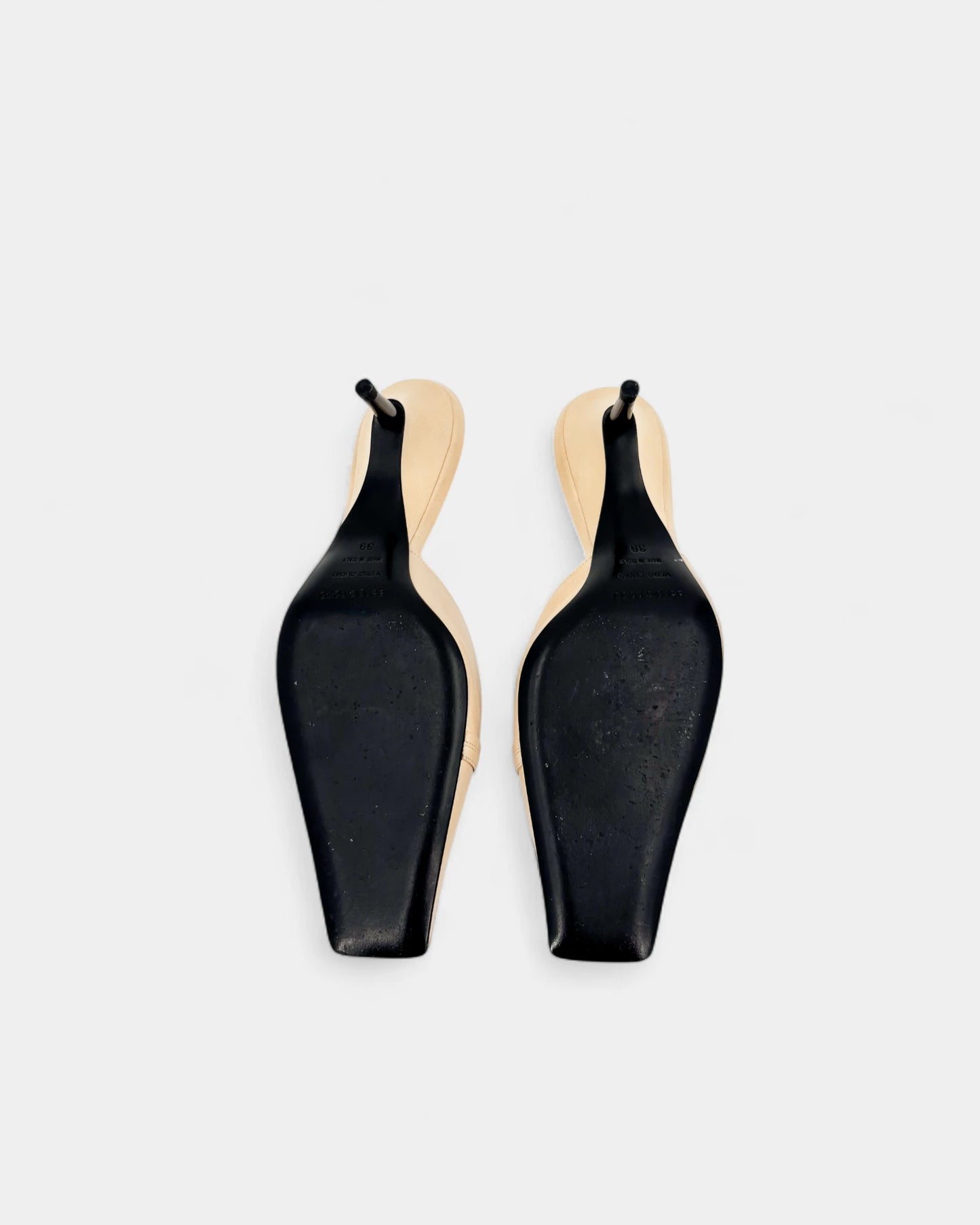 Mules beige à boucles - 39 EU / 8 US